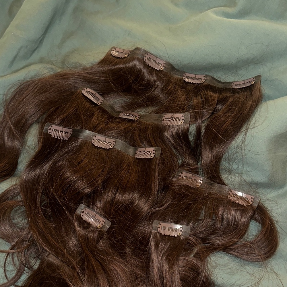 Natural Brown Clip-In Hair Extensions